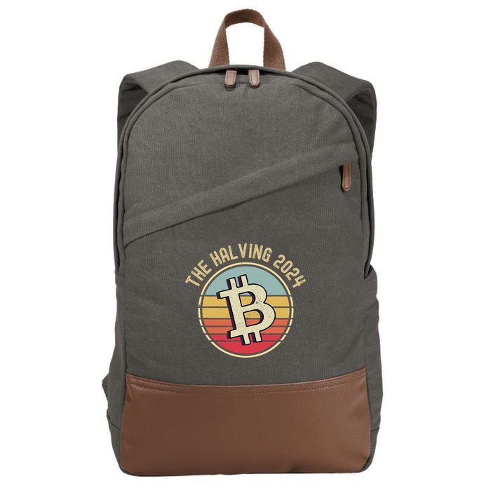 Bitcoin The Halving 2024 To The Moon Cotton Canvas Backpack