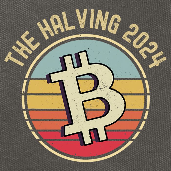 Bitcoin The Halving 2024 To The Moon Cotton Canvas Backpack