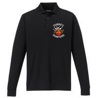 Bowling Turkey Hunters Bowlers Thanksgiving Funny Gift Performance Long Sleeve Polo