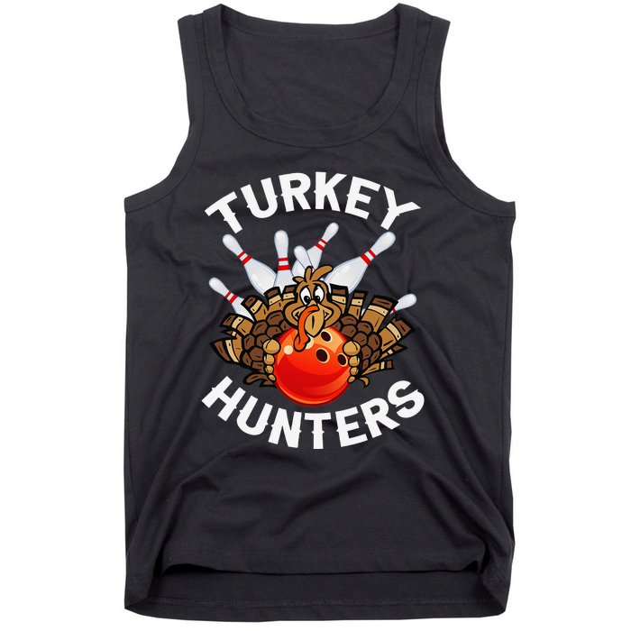 Bowling Turkey Hunters Bowlers Thanksgiving Funny Gift Tank Top