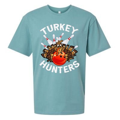 Bowling Turkey Hunters Bowlers Thanksgiving Funny Gift Sueded Cloud Jersey T-Shirt