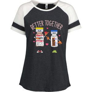 Better Together Haldol Ativan Icu Nurse ValentineS Day Enza Ladies Jersey Colorblock Tee