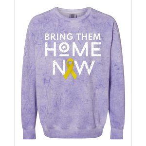 Bring Them Home Now Yellow Ribbon Heart Colorblast Crewneck Sweatshirt