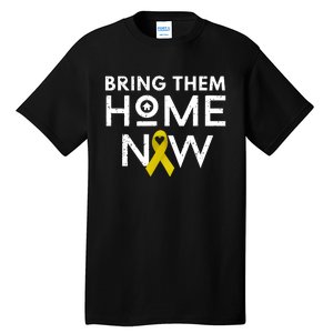 Bring Them Home Now Yellow Ribbon Heart Tall T-Shirt