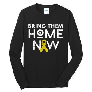 Bring Them Home Now Yellow Ribbon Heart Tall Long Sleeve T-Shirt