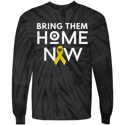 Bring Them Home Now Yellow Ribbon Heart Tie-Dye Long Sleeve Shirt