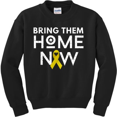 Bring Them Home Now Yellow Ribbon Heart Kids Sweatshirt