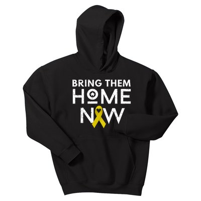 Bring Them Home Now Yellow Ribbon Heart Kids Hoodie