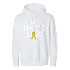 Bring Them Home Now Yellow Ribbon Heart Garment-Dyed Fleece Hoodie