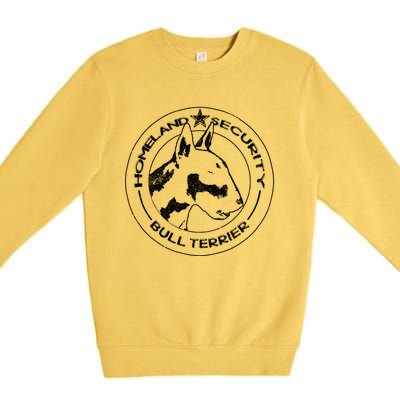 Bull Terrier Homeland Security Watchdog Guard Dog Security Gift Premium Crewneck Sweatshirt