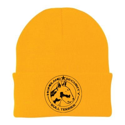 Bull Terrier Homeland Security Watchdog Guard Dog Security Gift Knit Cap Winter Beanie