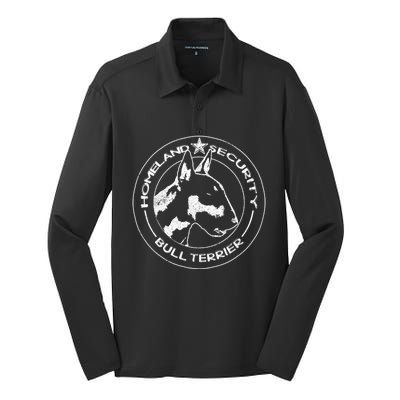 Bull Terrier Homeland Security Watchdog Guard Dog Security Gift Silk Touch Performance Long Sleeve Polo