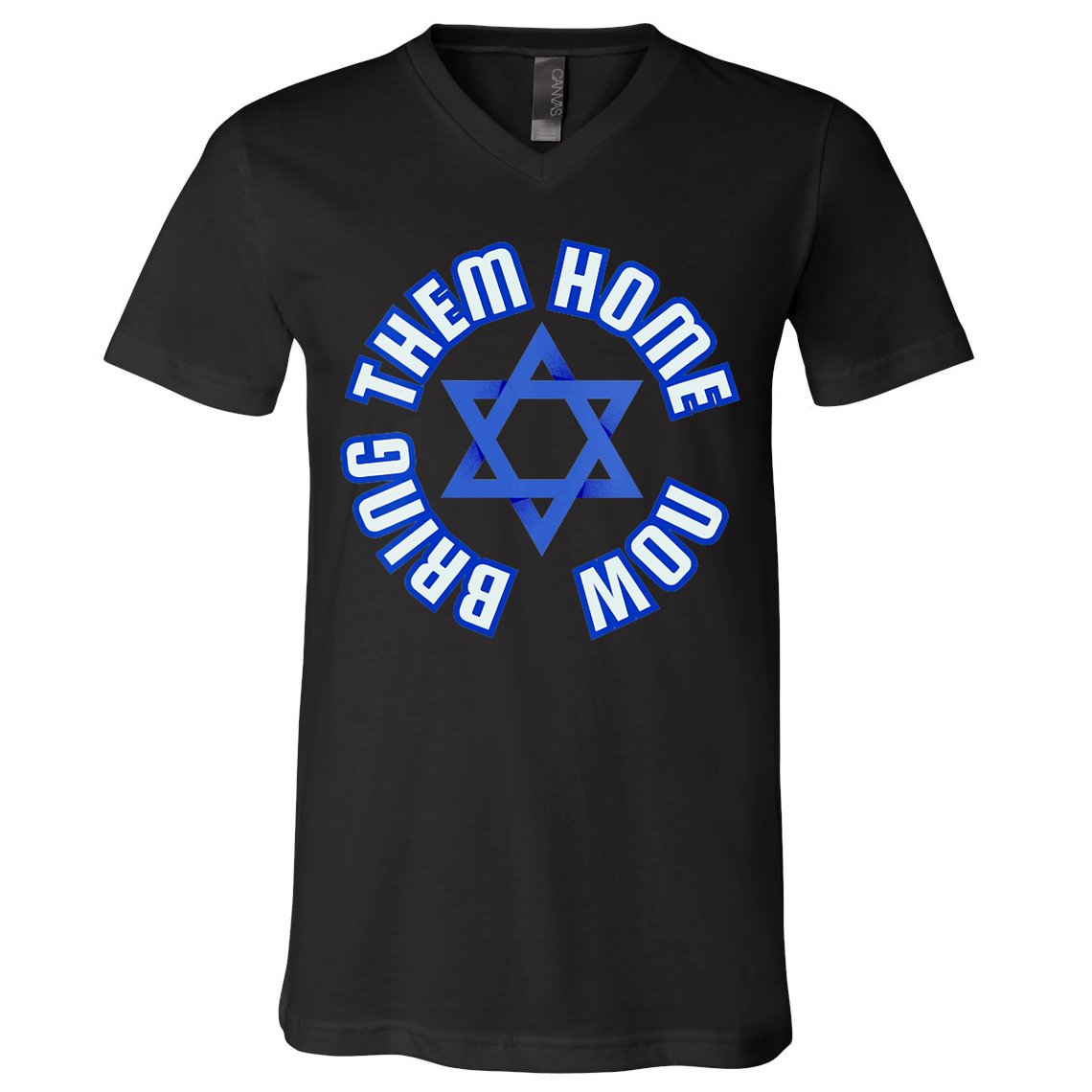 Bring Them Home Now! I Stand With Israel Support Israel V-Neck T-Shirt