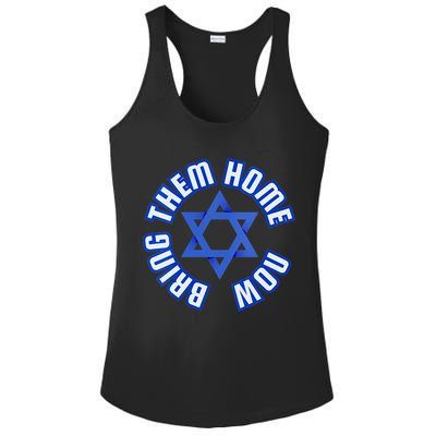 Bring Them Home Now! I Stand With Israel Support Israel Ladies PosiCharge Competitor Racerback Tank