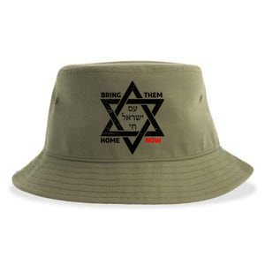 Bring Them Home Now Am Yisrael Chai Star Of David Israel Gift Sustainable Bucket Hat