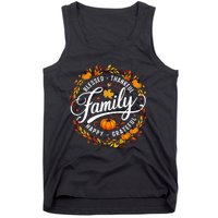 Blessed Thankful Happy Grateful Family Matching Thanksgiving Tank Top