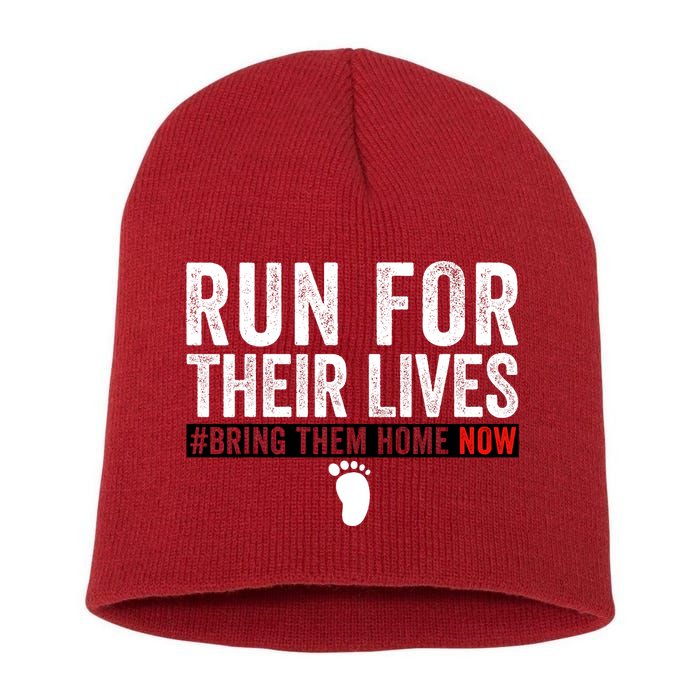 Bring Them Home Now Run For Their Lives Short Acrylic Beanie