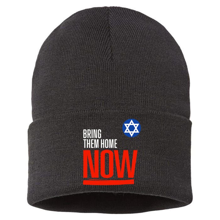 Bring Them Home Now! Stand With Israel Star Of David Sustainable Knit Beanie