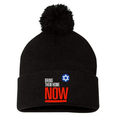 Bring Them Home Now! Stand With Israel Star Of David Pom Pom 12in Knit Beanie
