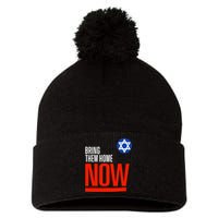 Bring Them Home Now! Stand With Israel Star Of David Pom Pom 12in Knit Beanie