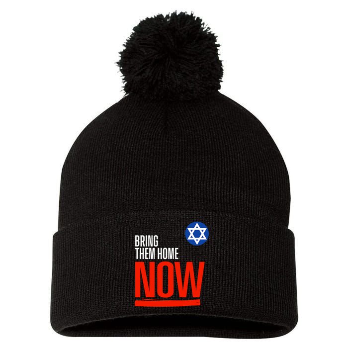 Bring Them Home Now! Stand With Israel Star Of David Pom Pom 12in Knit Beanie