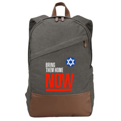Bring Them Home Now! Stand With Israel Star Of David Cotton Canvas Backpack