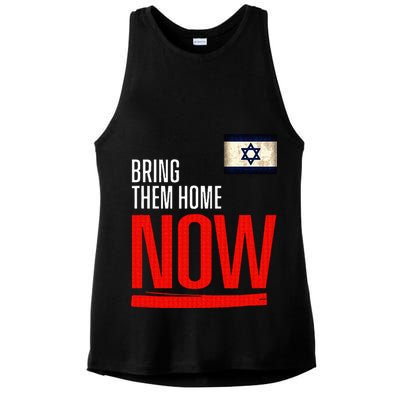 Bring Them Home Now! Stand With Israel Flag Ladies PosiCharge Tri-Blend Wicking Tank