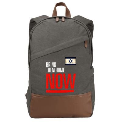 Bring Them Home Now! Stand With Israel Flag Cotton Canvas Backpack