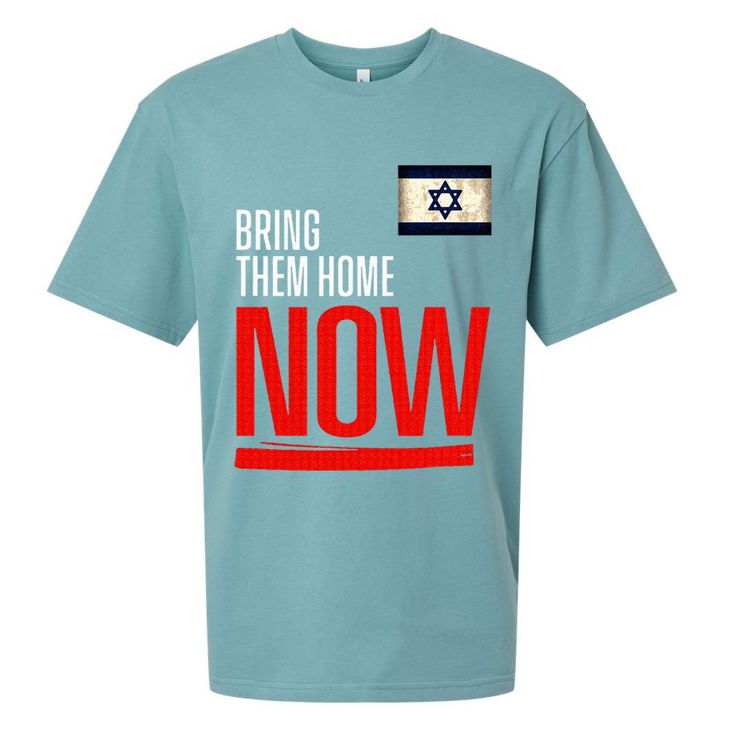 Bring Them Home Now! Stand With Israel Flag Sueded Cloud Jersey T-Shirt