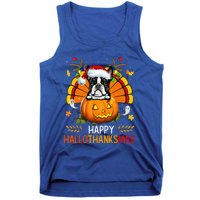 Boston Terrier Happy Hallothanksmas Halloween Christmas Tank Top