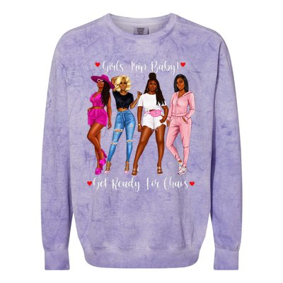 Black Trip Holidays With Friends African Diva Colorblast Crewneck Sweatshirt