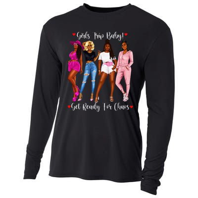 Black Trip Holidays With Friends African Diva Cooling Performance Long Sleeve Crew