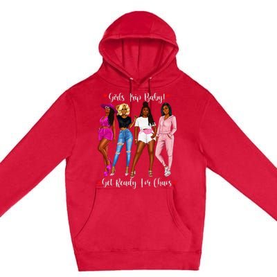 Black Trip Holidays With Friends African Diva Premium Pullover Hoodie