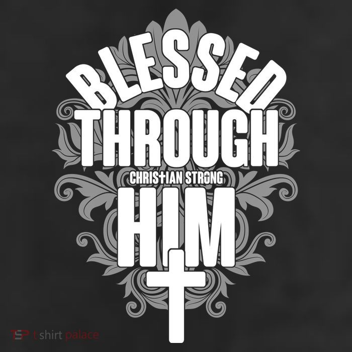 Blessed Through Him Christian Strong Adult Drive Performance Visor