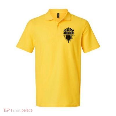 Blessed Through Him Christian Strong Polo
