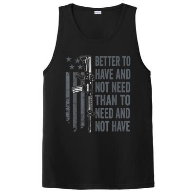 Better To Have And Not Need AR15 Gun USA Funny Pro Gun PosiCharge Competitor Tank