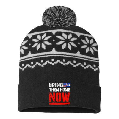 Bring Them Home Now Bring Them Back USA-Made Snowflake Beanie