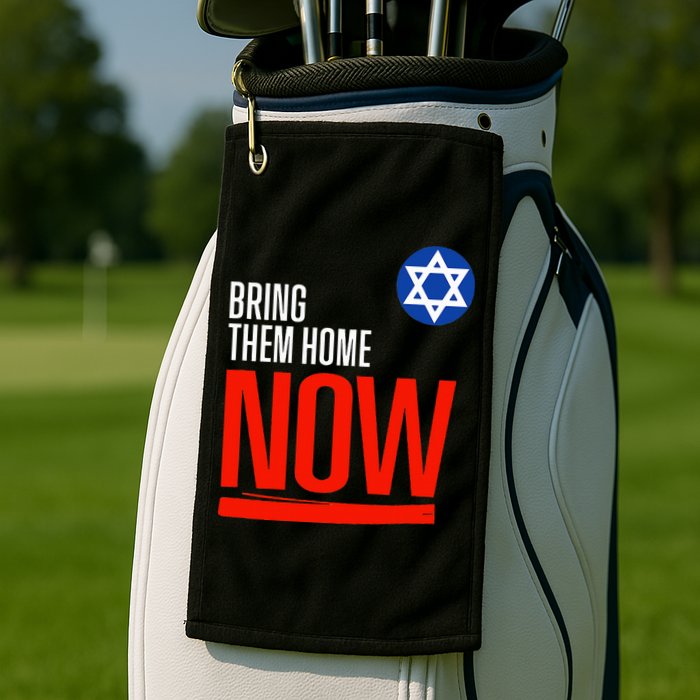Bring Them Home Now! Stand With Israel Star of David Golf Towel