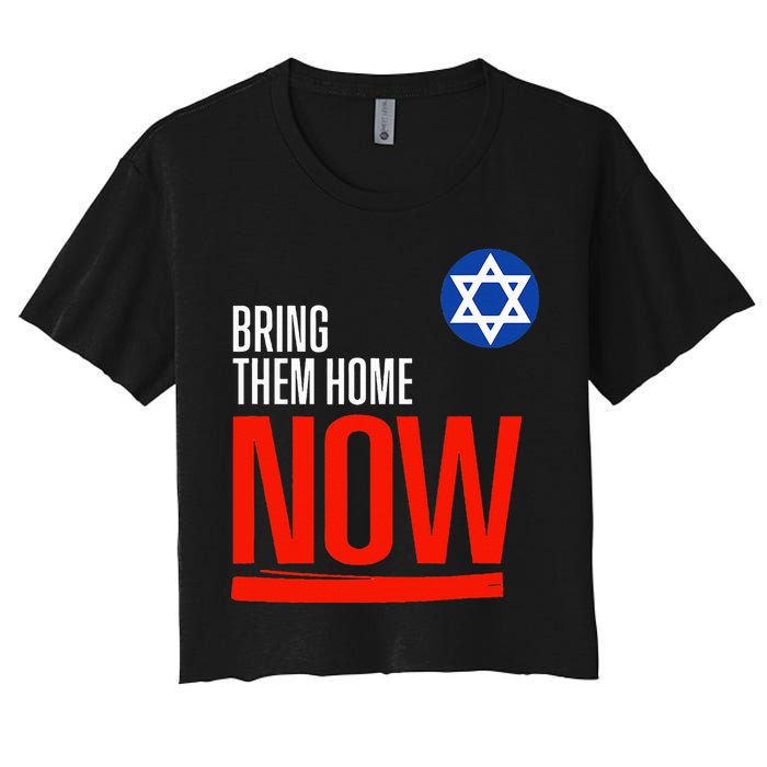Bring Them Home Now! Stand With Israel Star of David Crop Top