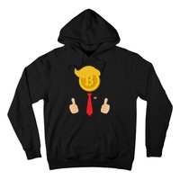 Bitcoin Trump Hair Cryptocurrency President Trump 45 47 Maga Hoodie