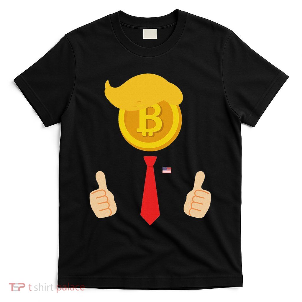 Bitcoin Trump Hair Cryptocurrency President Trump 45 47 Maga T-Shirt