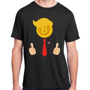 Bitcoin Trump Hair Cryptocurrency President Trump 45 47 Maga Adult ChromaSoft Performance T-Shirt