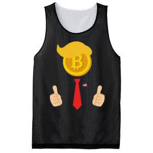 Bitcoin Trump Hair Cryptocurrency President Trump 45 47 Maga Mesh Reversible Basketball Jersey Tank