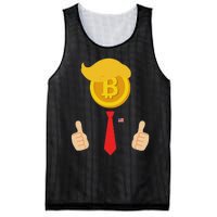 Bitcoin Trump Hair Cryptocurrency President Trump 45 47 Maga Mesh Reversible Basketball Jersey Tank