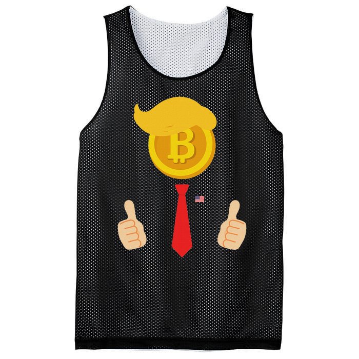 Bitcoin Trump Hair Cryptocurrency President Trump 45 47 Maga Mesh Reversible Basketball Jersey Tank