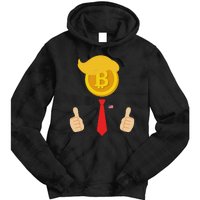 Bitcoin Trump Hair Cryptocurrency President Trump 45 47 Maga Tie Dye Hoodie