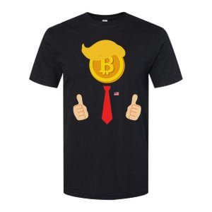 Bitcoin Trump Hair Cryptocurrency President Trump 45 47 Maga Softstyle CVC T-Shirt