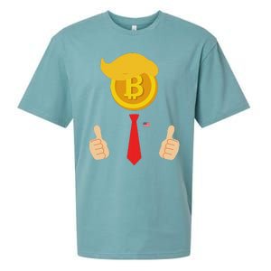 Bitcoin Trump Hair Cryptocurrency President Trump 45 47 Maga Sueded Cloud Jersey T-Shirt