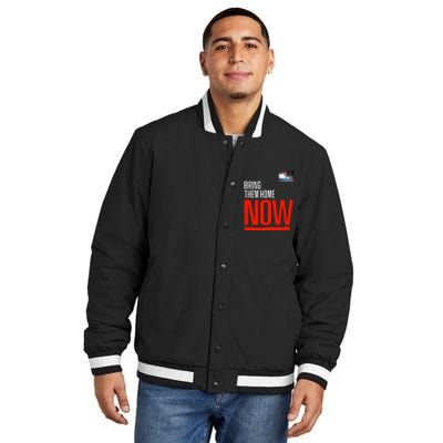 Bring Them Home Now! Stand With Israel Israel America Flag Insulated Varsity Jacket