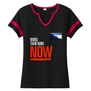 Bring Them Home Now! Stand With Israel Israel Alaska Flag Ladies Halftime Notch Neck Tee